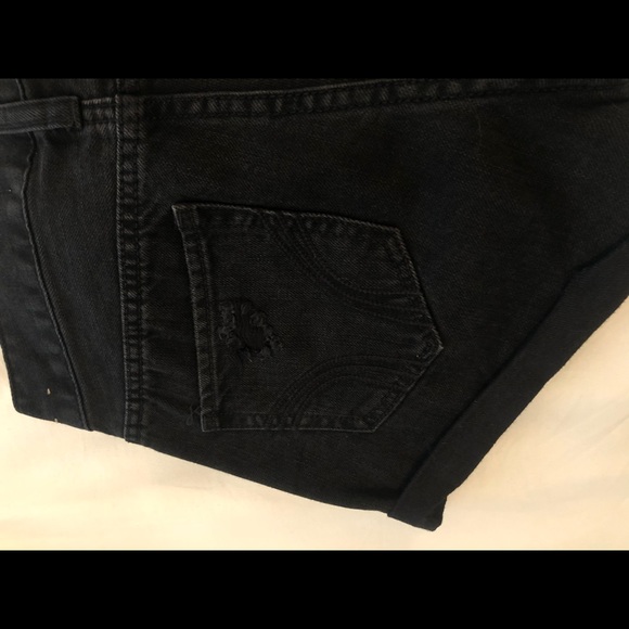 Hollister Black Low Rise Distressed Shorts - Picture 4 of 7
